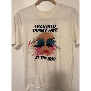 Vintage I Ran Into Tammy Faye at The Mall T Shirt Tammy Faye Baker 1987 Size M